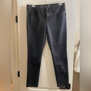 Seven 7 Women's Black Skinny Jeans Sz 14 embellished back pockets